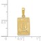 14K Yellow Gold Mile 0 Key West Mile Marker Charm Jewerly 20mm x 10mm